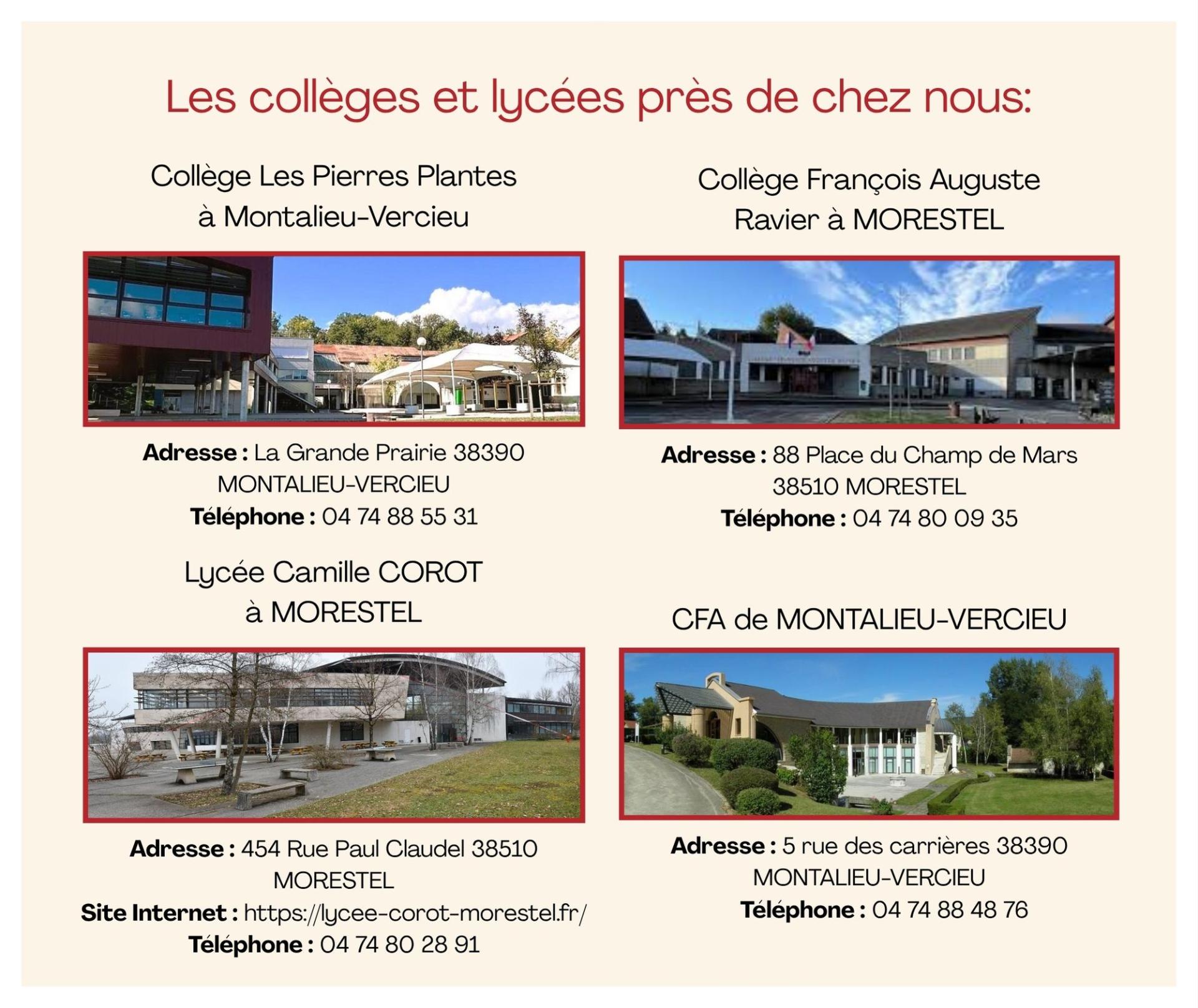 Colleges et lycees pres de chez nous