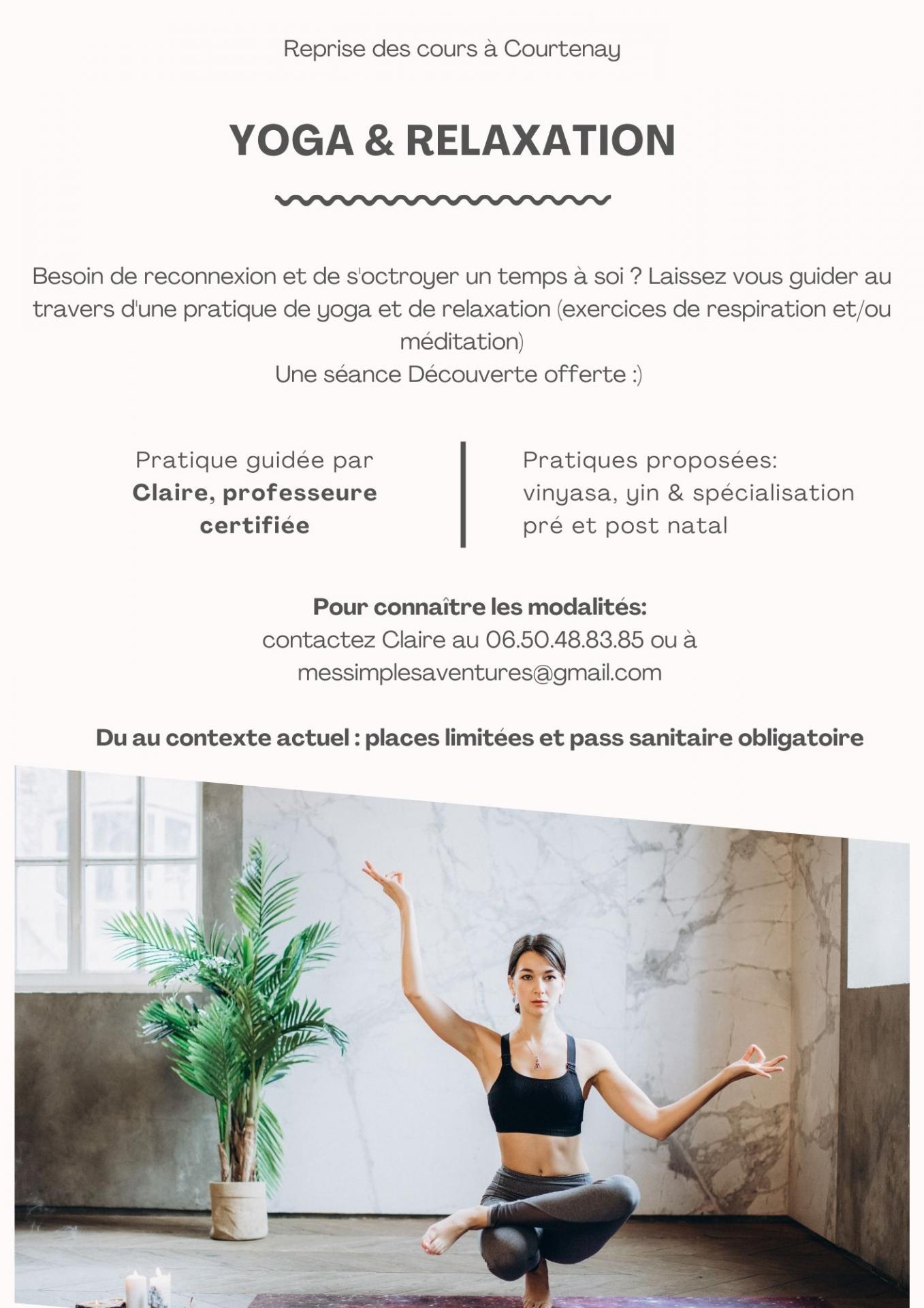 Cours yoga courtenay 2021 22